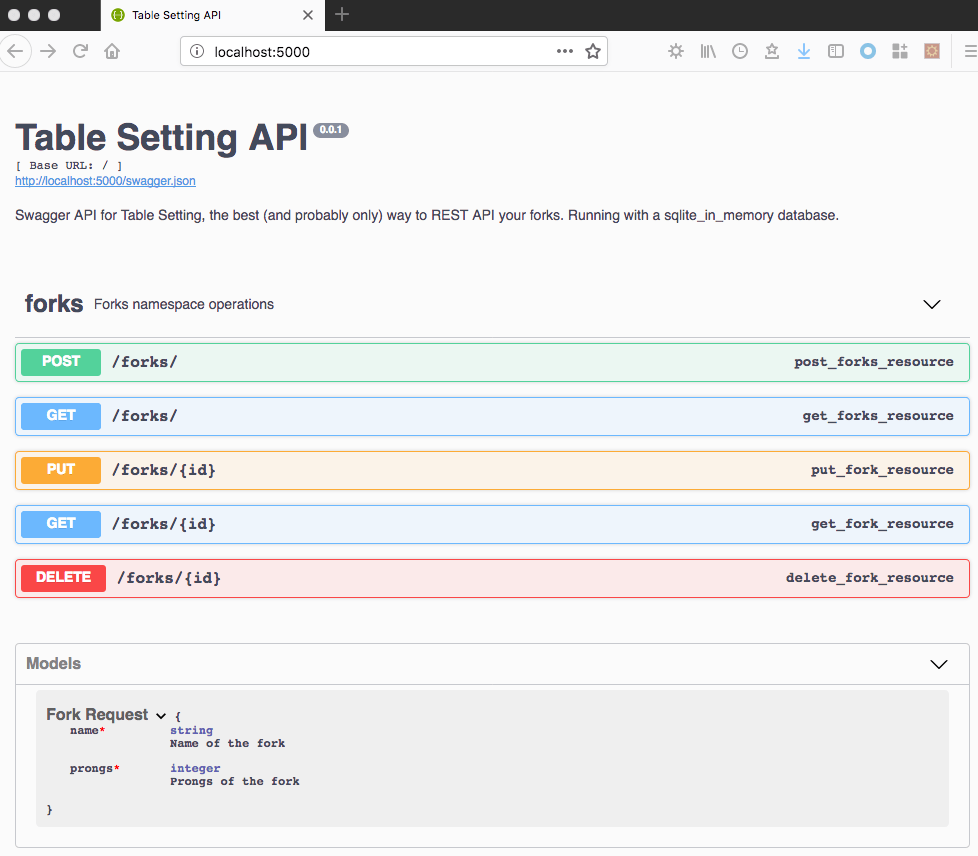 Running Local InMemory SQLite